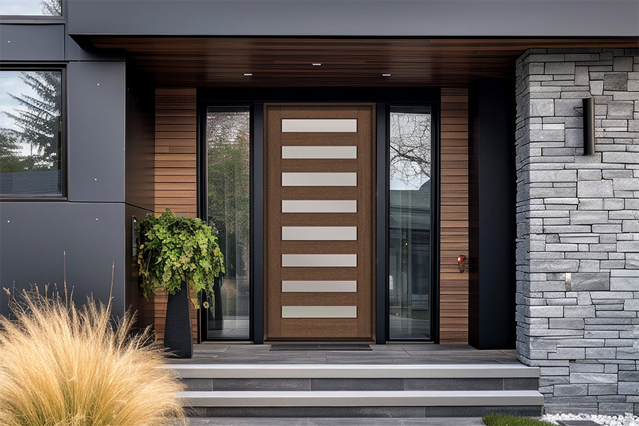 durable front entry door and sidelite replacement