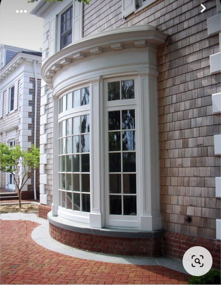 Exterior architecture improved through Bow Window Replacement Victor ID upgrade