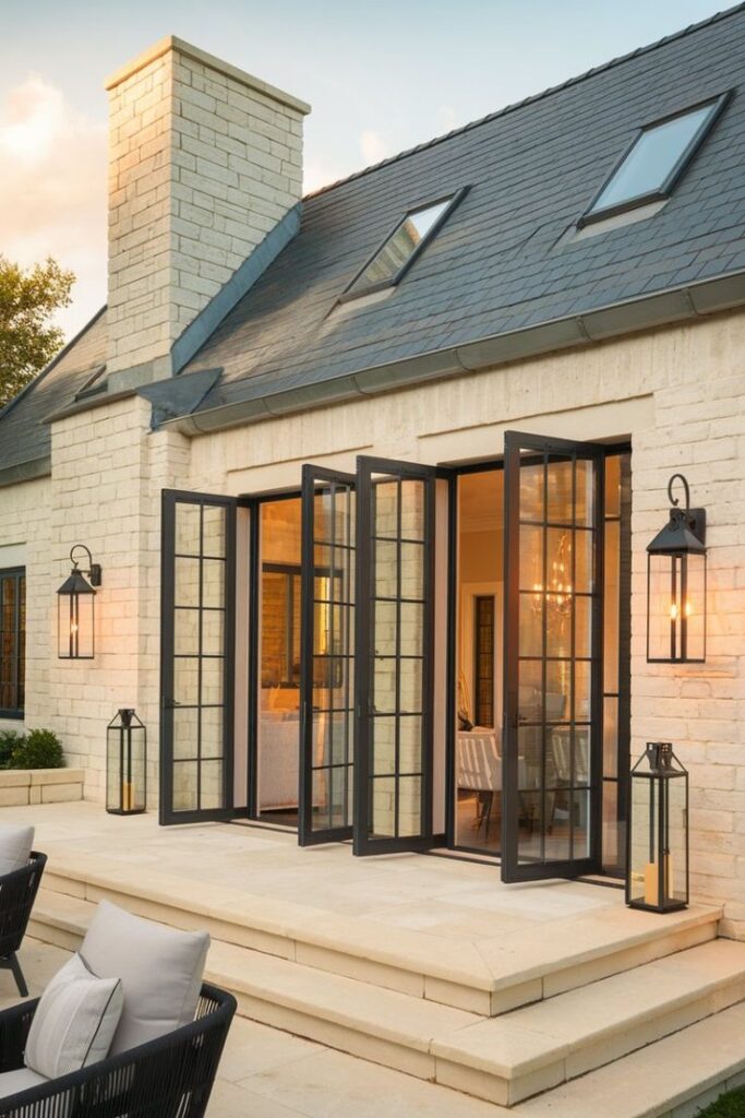 Elegant French Door Installation Victor ID adding charm and natural light indoors.