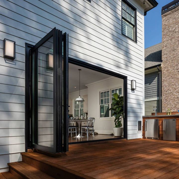 premium bi-fold glass patio door installation