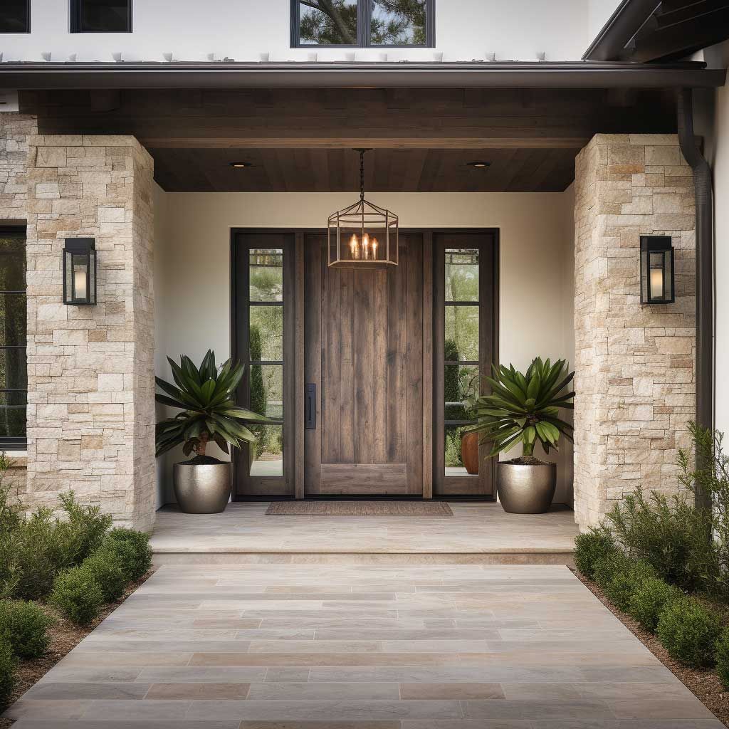 Professional Wood Door Installation Victor ID enhancing traditional home aesthetics.