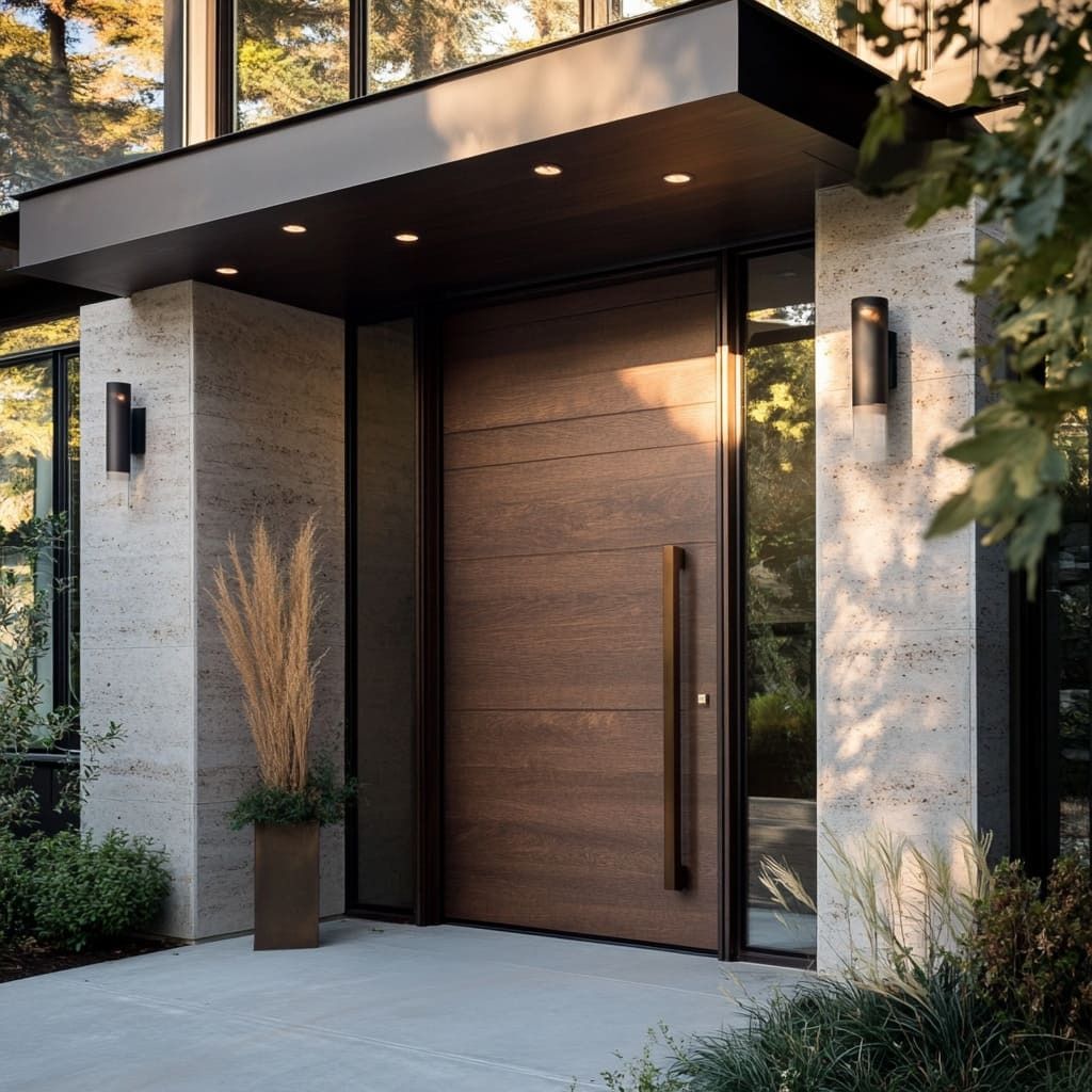 Elegant Wood Door Installation Victor ID services bringing timeless beauty to your home.